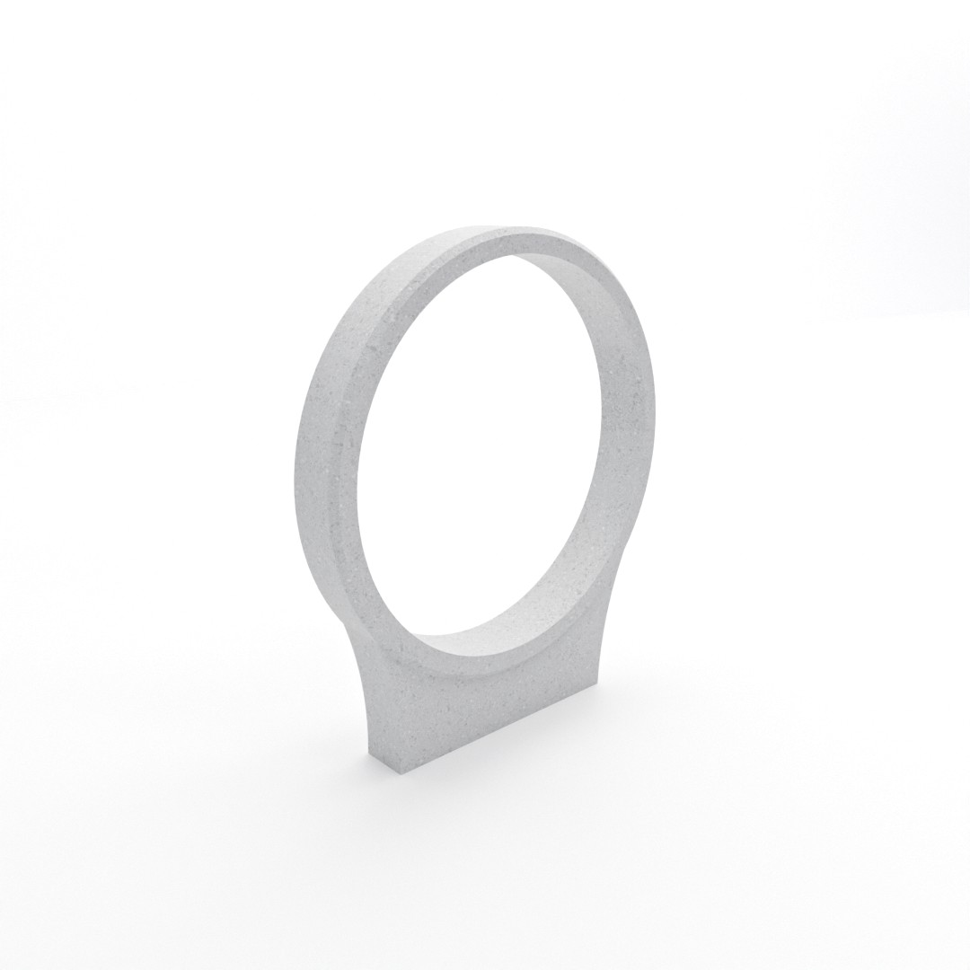 Bicicletero en concreto akola exterior luma arquitectura